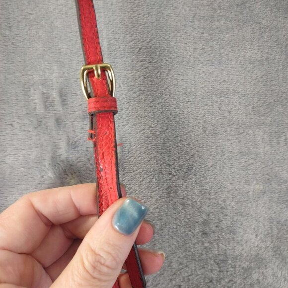 Jessica Simpson Red‎ Small Crossbody Purse Studded Faux Leather Adjustable Y2K - Picture 9 of 10